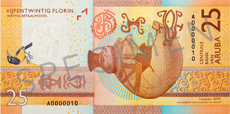 Banknote: 25 Aruba-Florin (Rückseite)