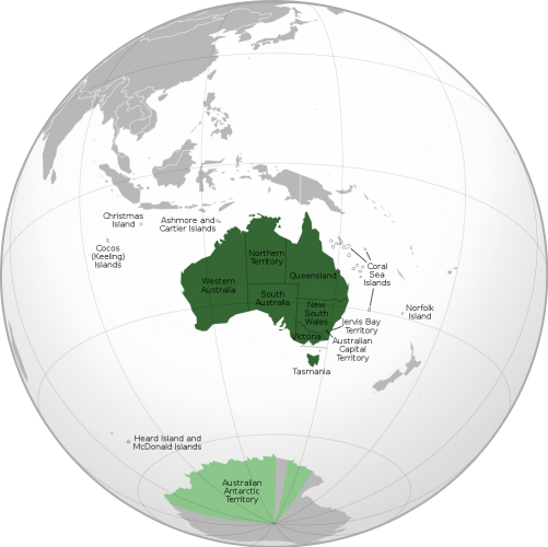 Karte: Australiens Staaten und Territorien