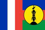 Flagge: Neukaledonien bei internationalen Fußball-Spielen und alternativ bei den Pazifik-Spielen