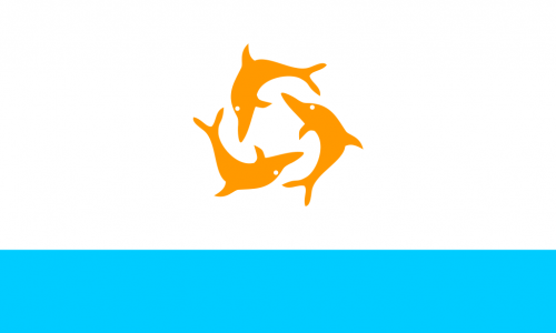 Flagge: unabhängige „Republik Anguilla“ bzw. Anguilla als Gebiet mit Interimsregierung