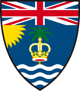 Detailansicht des Wappenschildes: Britisches Territorium im Indischen Ozean