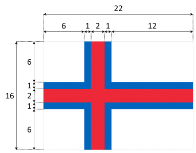 Flaggenspezifikation: Färöer (# 2)