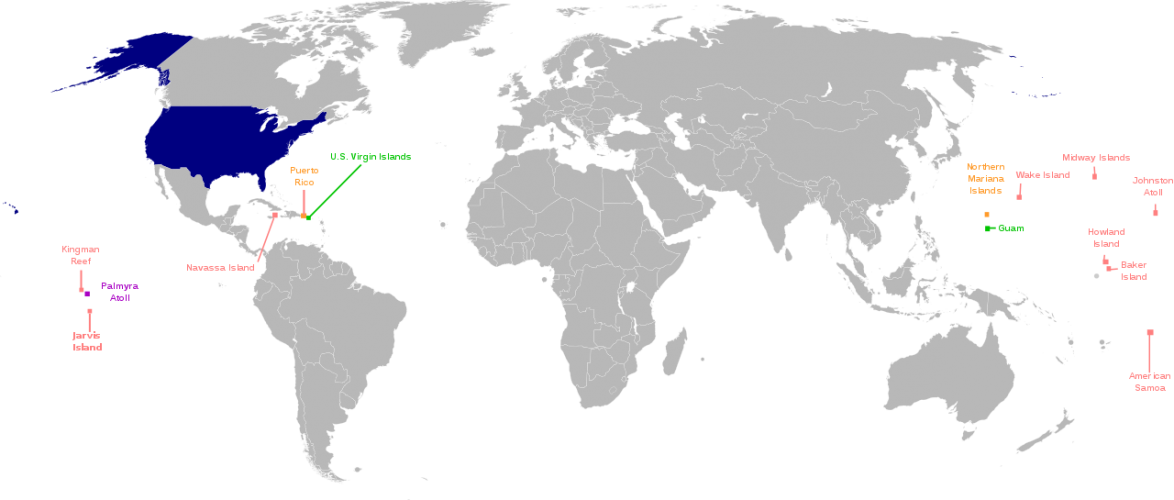 Karte: US-Außengebiete