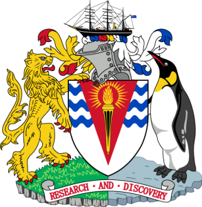 Detailansicht des Flaggenbadges (s. Wappen): Britisches Antarktis-Territorium